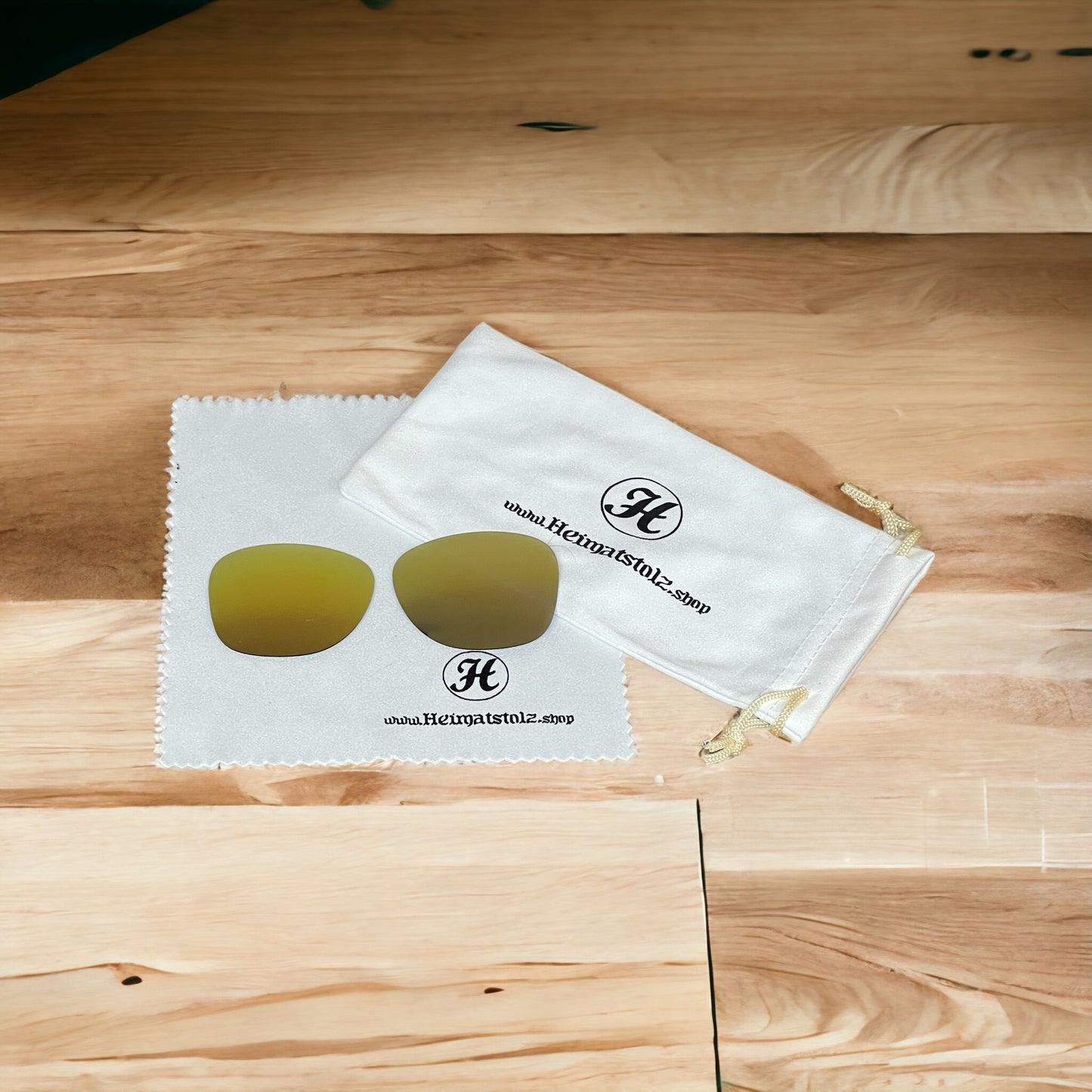 Ersatzgläser verspiegelt für die Standard Bambus Sonnenbrille Donau
