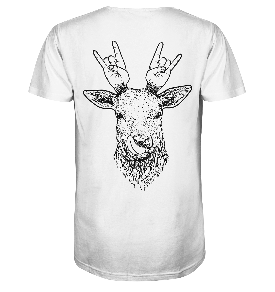 Da Hirsch rockt / Druck schwarz ORGANIC COLLECTION 23 - Organic Shirt