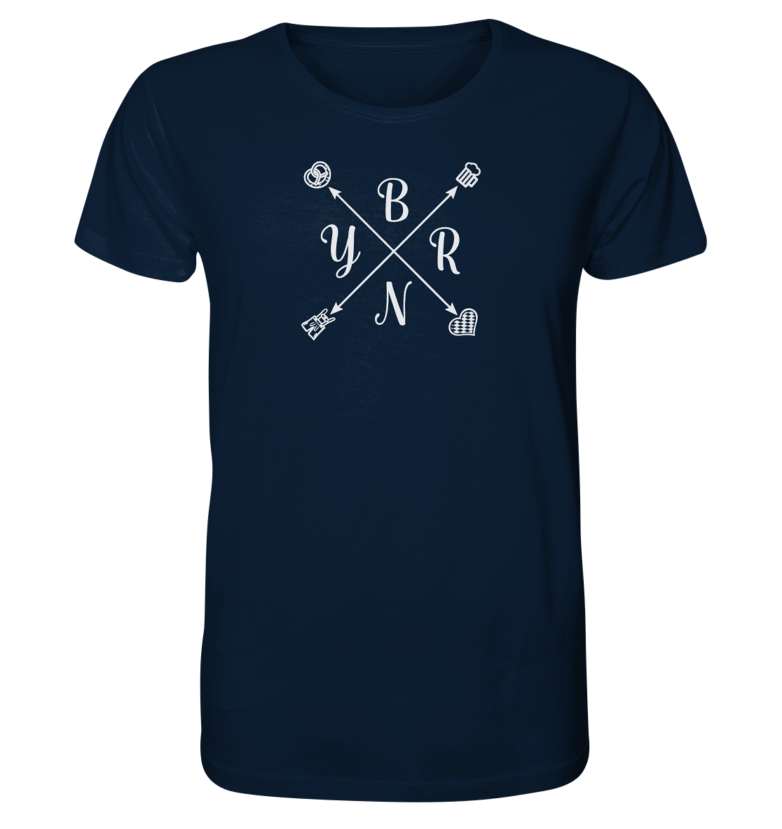 BYRN Shirt Weißer Druck - Organic Shirt