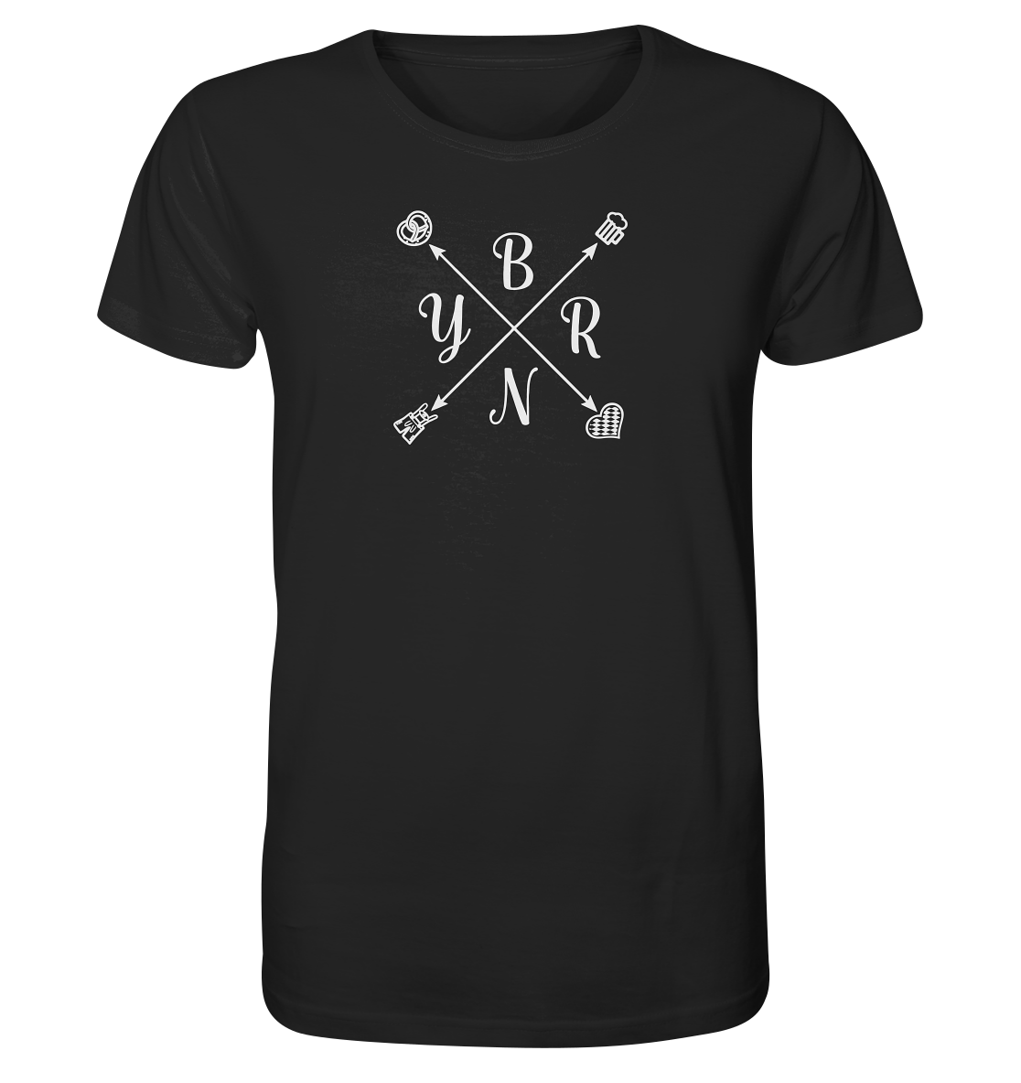 BYRN Shirt Weißer Druck - Organic Shirt