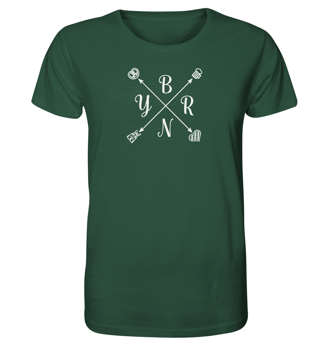 BYRN Shirt Weißer Druck - Organic Shirt