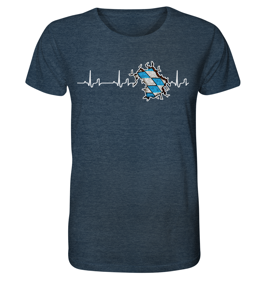 Herzschlag Bayern ORGANIC COLLECTION 23 - Organic Shirt (meliert)
