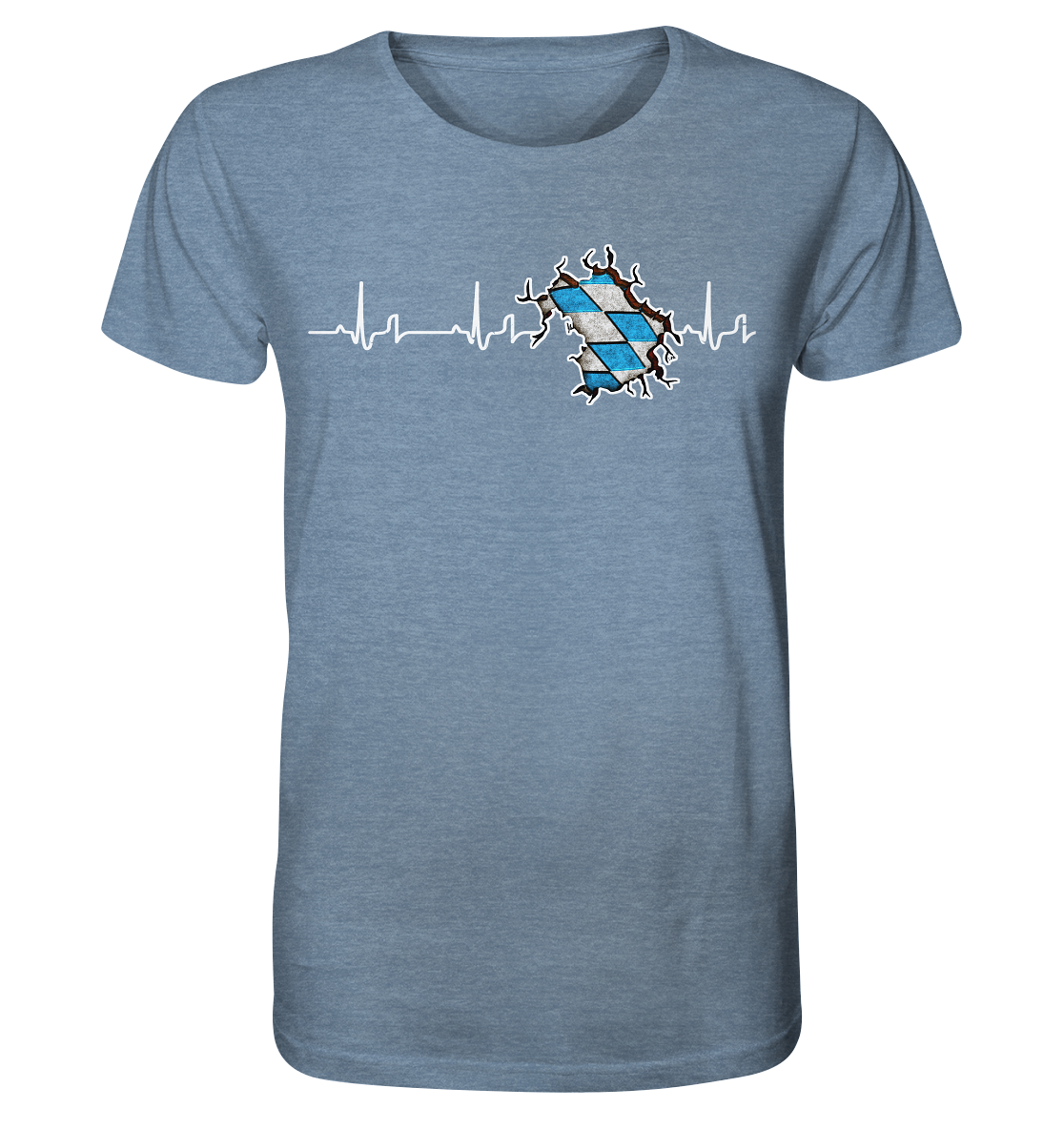 Herzschlag Bayern ORGANIC COLLECTION 23 - Organic Shirt (meliert)
