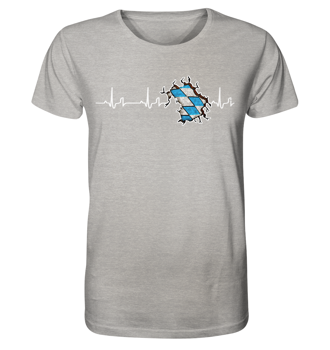 Herzschlag Bayern ORGANIC COLLECTION 23 - Organic Shirt (meliert)