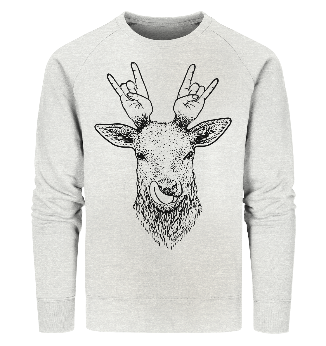Da Hirsch rockt / Druck schwarz ORGANIC COLLECTION 23 - Organic Sweatshirt