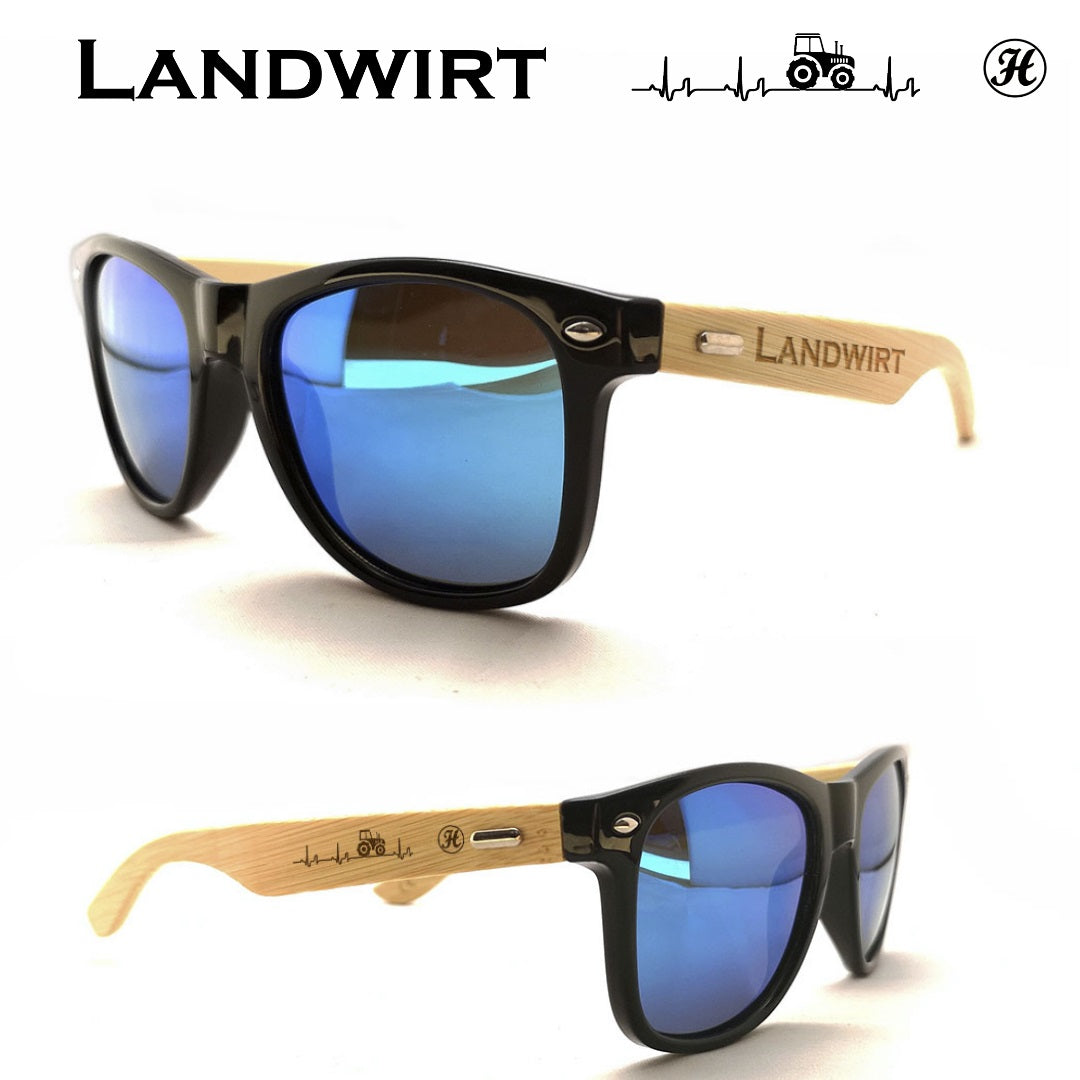 Landwirt - Herzschlag Traktor - Sonnenbrille mit Lasergravur