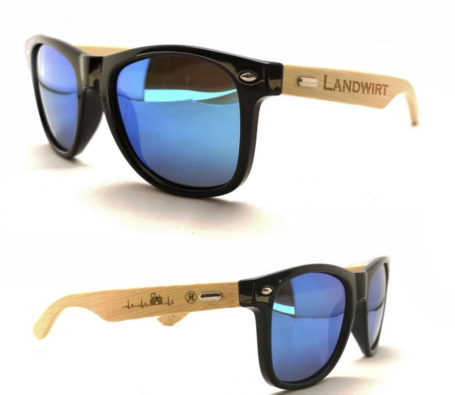 Landwirt - Herzschlag Traktor - Sonnenbrille mit Lasergravur