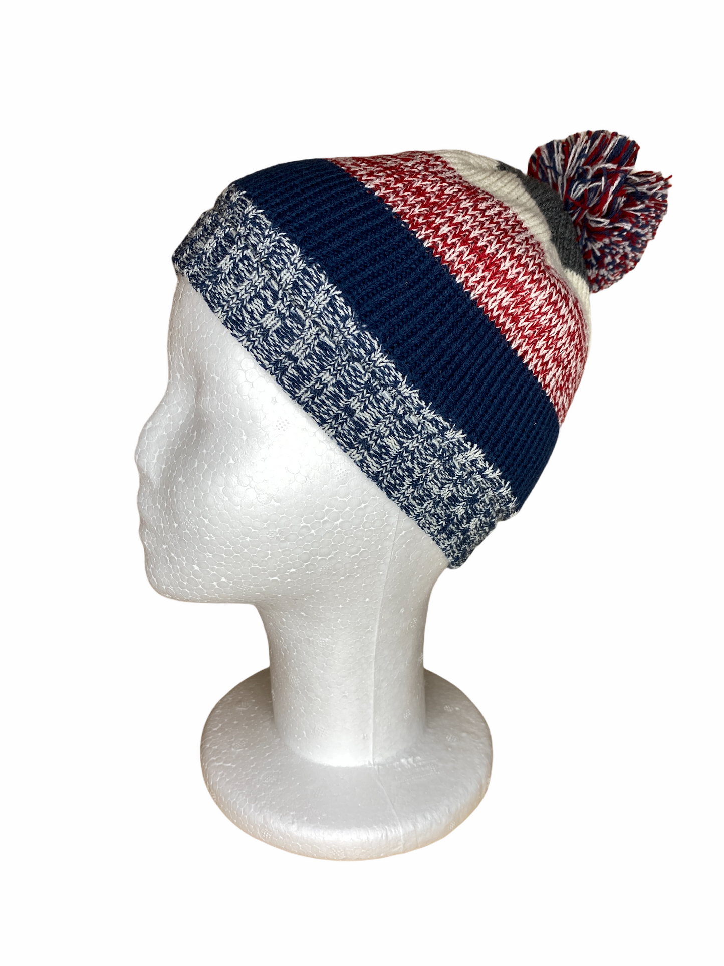 Kinderstrickmütze Größe 156 mit Bommel