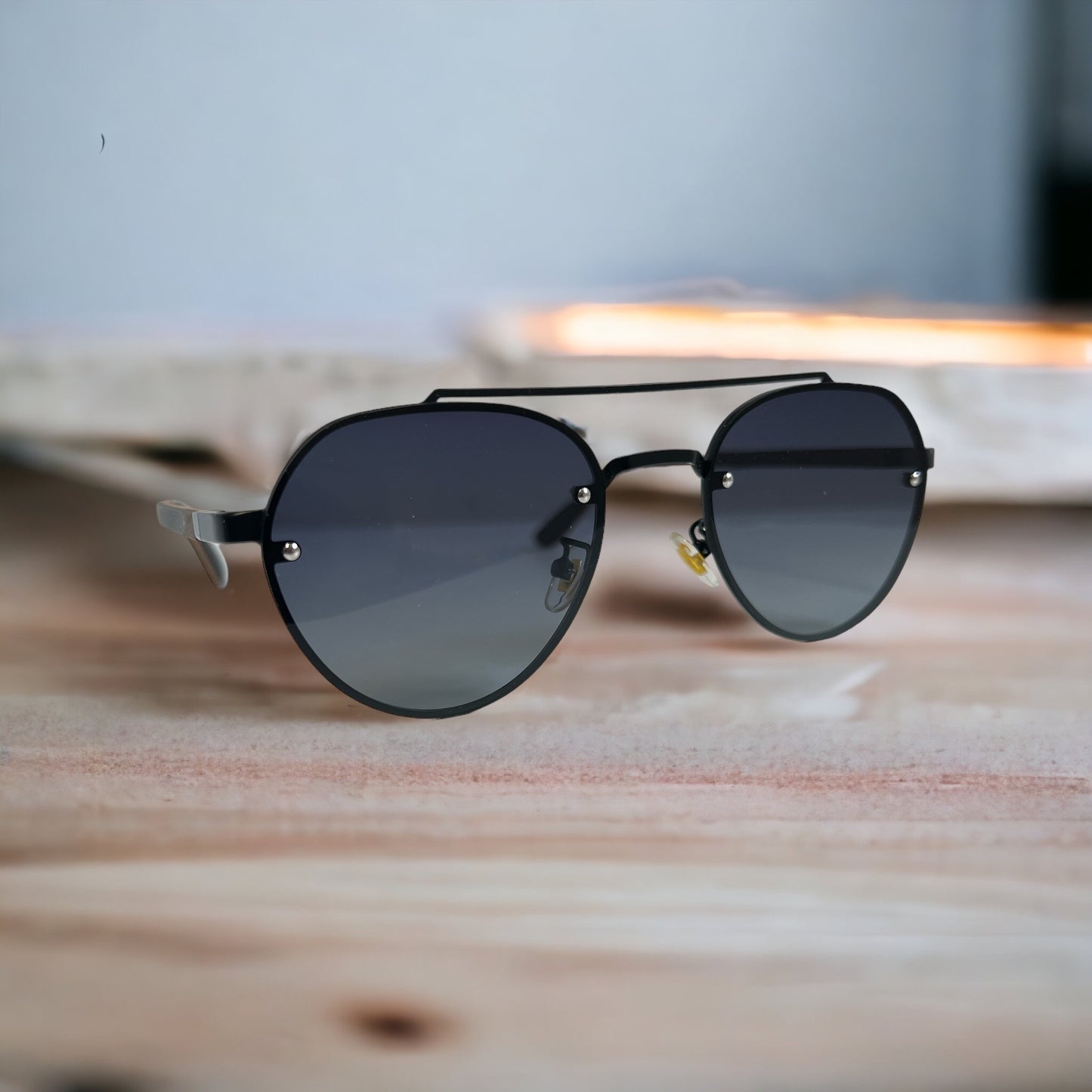 Holz Sonnenbrille Mosel aus Ebenholz und Edelstahl