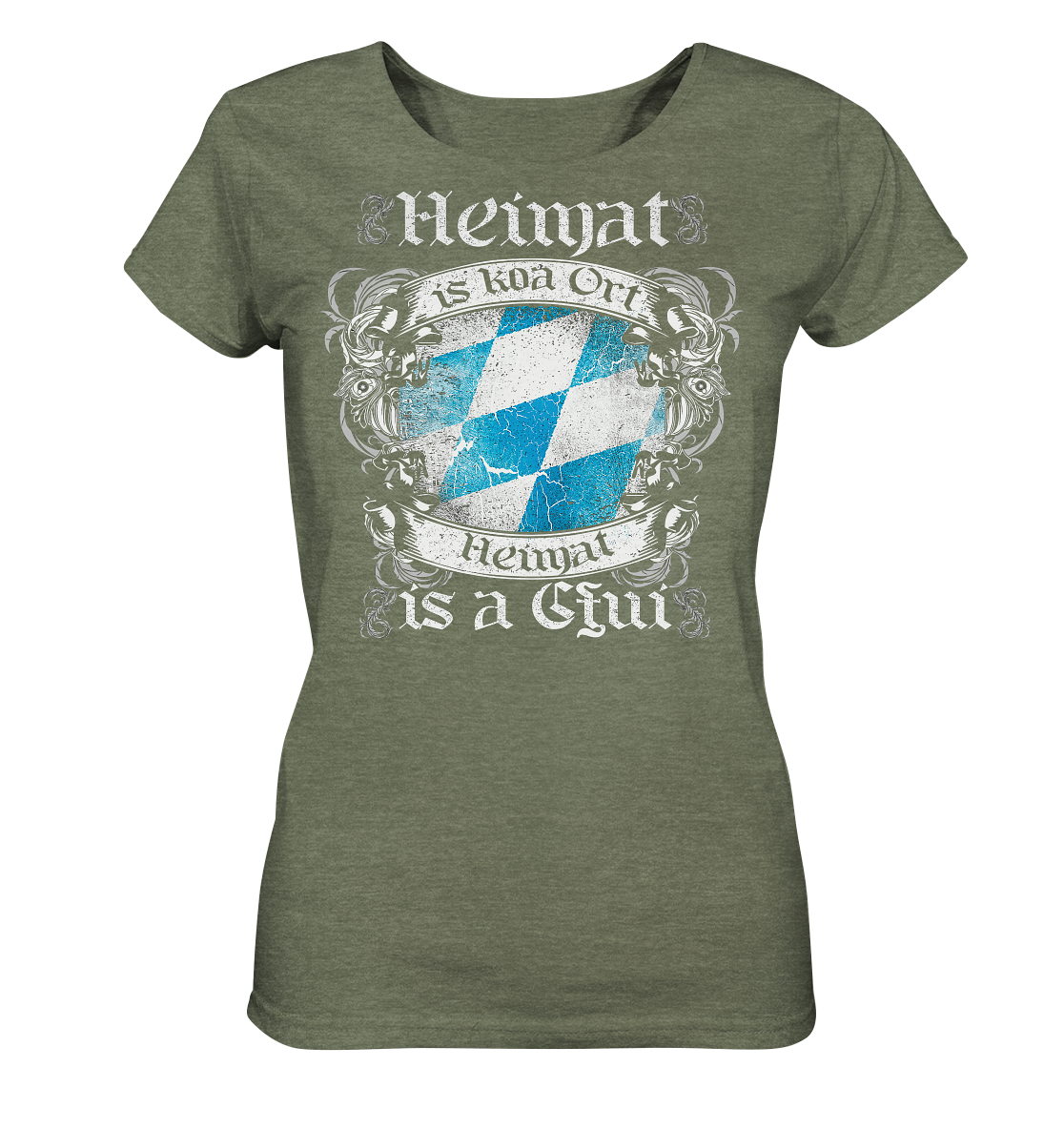 Heimat is koa Ort ORGANIC COLLECTION 22 - Ladies Organic Shirt (meliert)