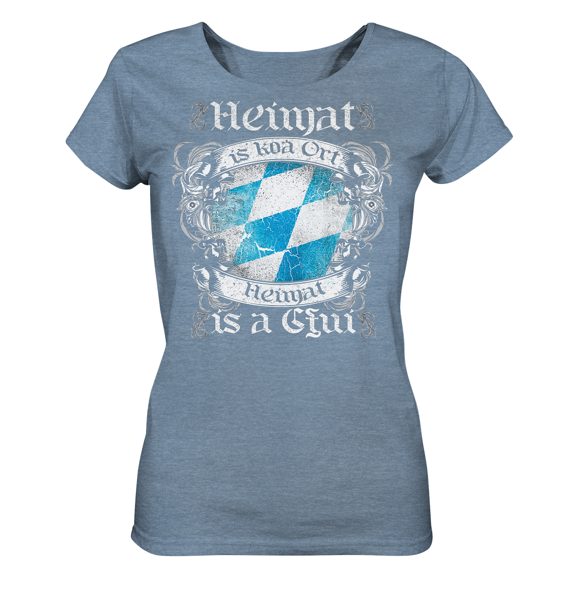 Heimat is koa Ort ORGANIC COLLECTION 22 - Ladies Organic Shirt (meliert)