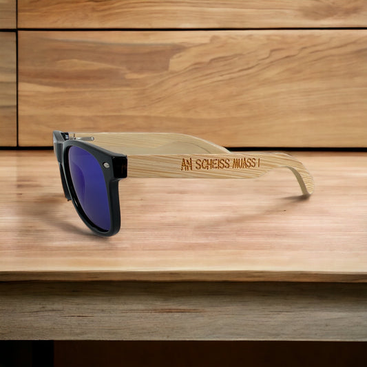AN SCHEISS MUASS I - Sonnenbrille mit Lasergravur