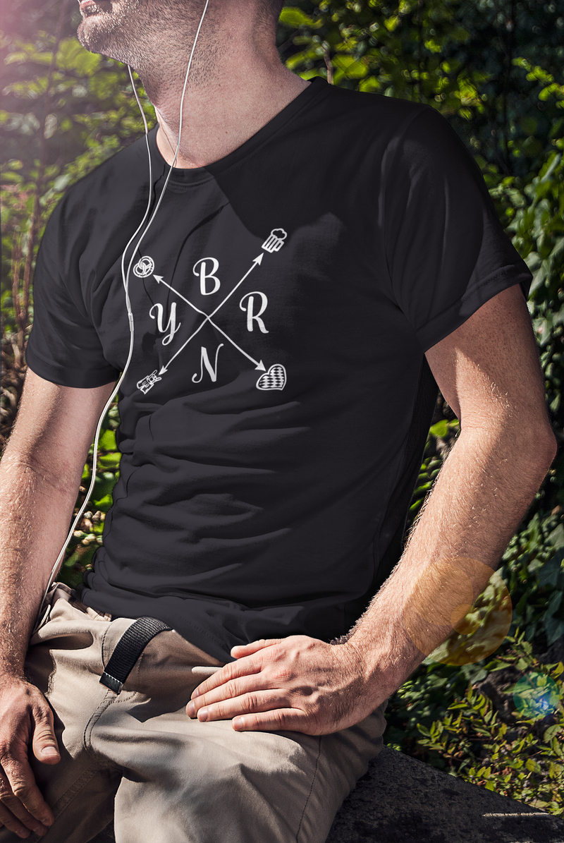 BYRN Shirt Weißer Druck - Organic Shirt
