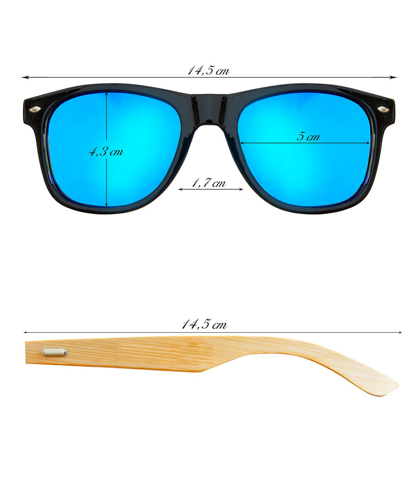 Personalisierbare Sonnenbrille Donau schwarz mit Etui und Tüchern für die Brille