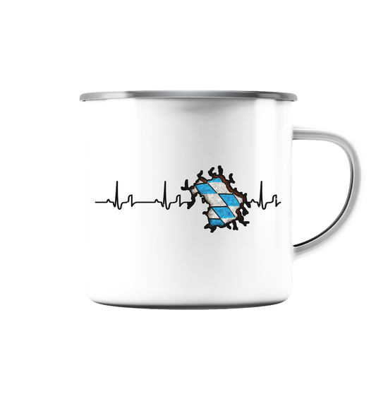 Bayern Herzschlag Emaille Tasse - Emaille Tasse