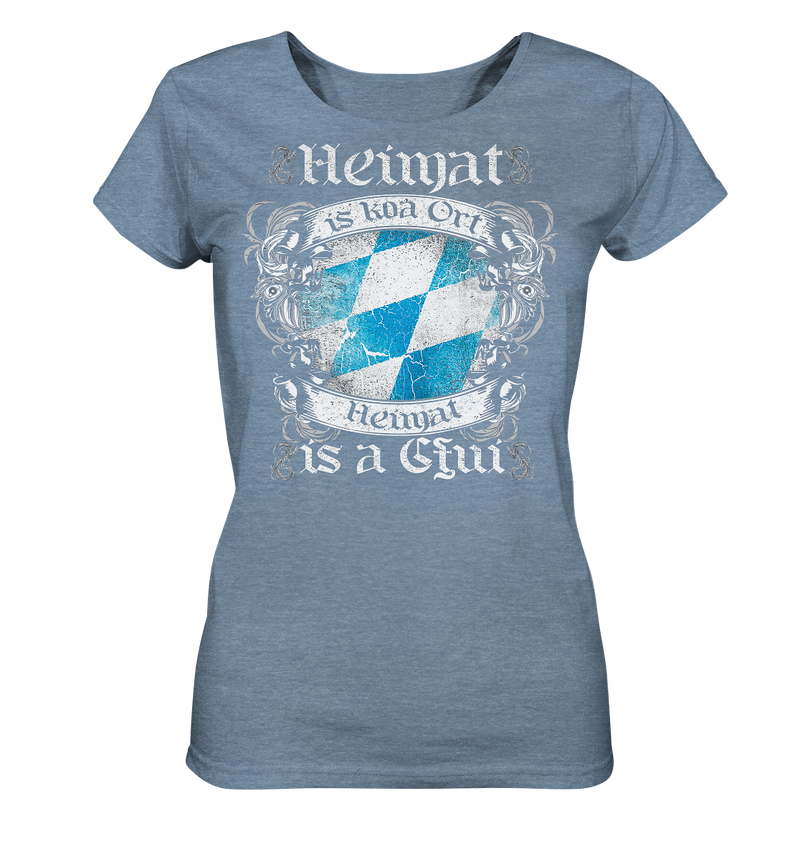 Heimat is koa Ort ORGANIC COLLECTION 22 - Ladies Organic Shirt (meliert)